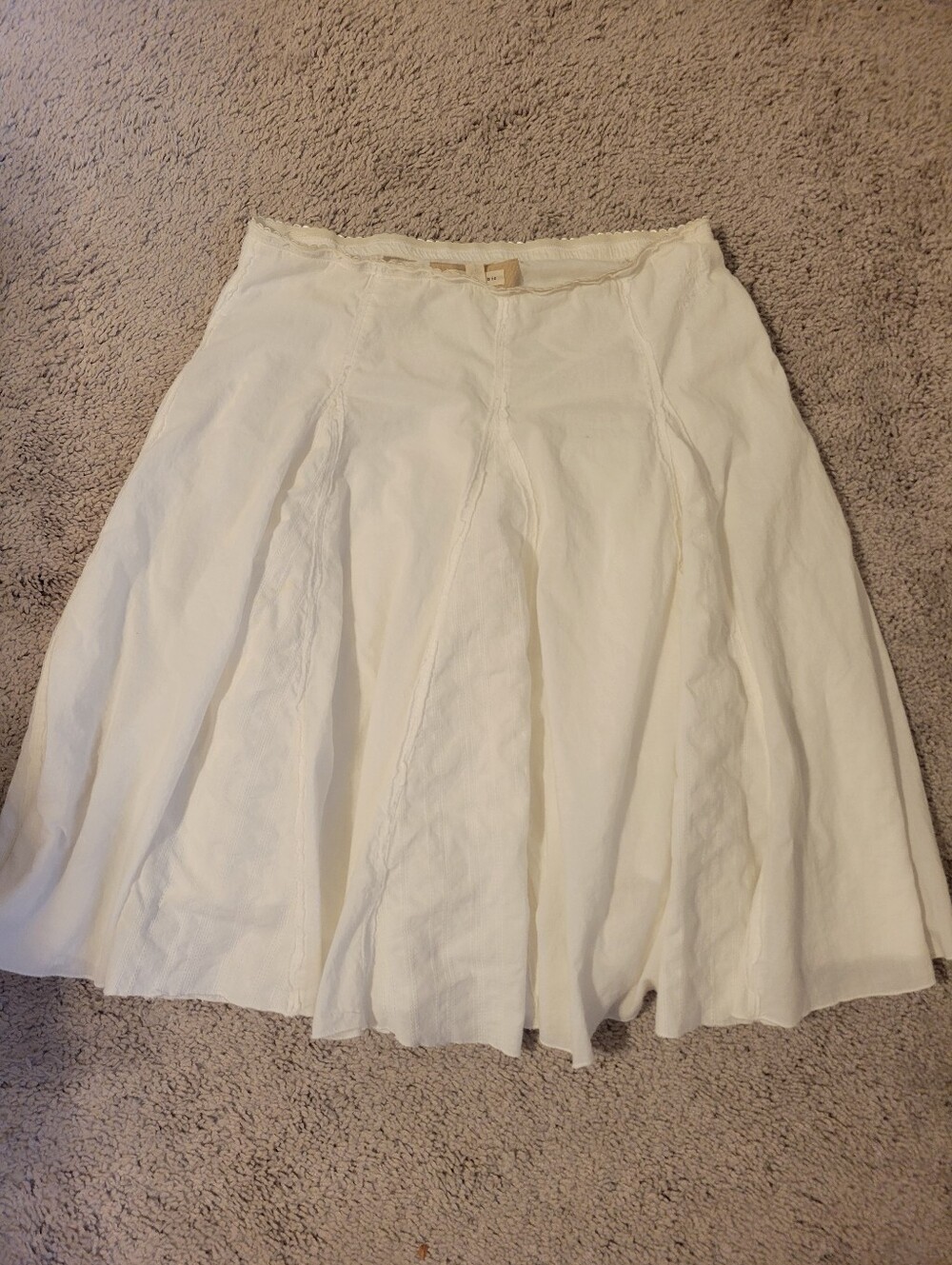Vintage Y2K Abercrombie Midi Pleated White Skirt